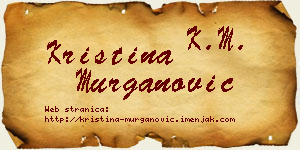 Kristina Murganović vizit kartica